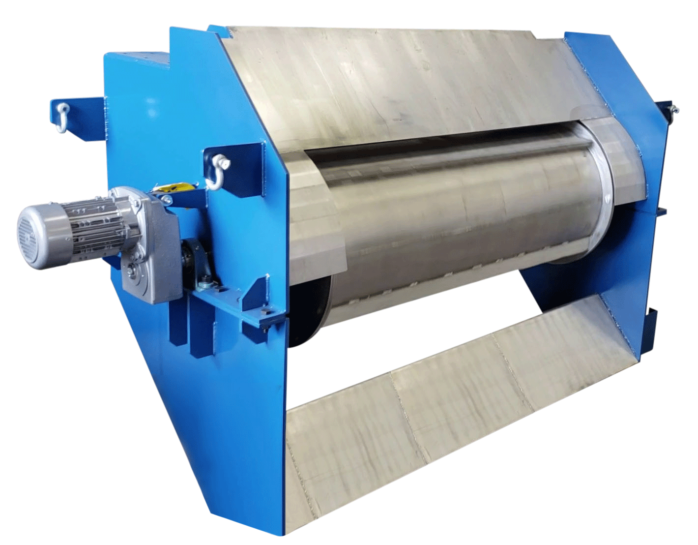 A large round magnetic hog fuel separator