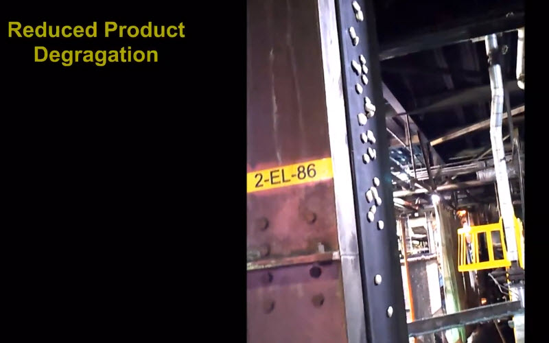 A picture of reduced product degragation.