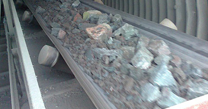 Rocks on a conveyor